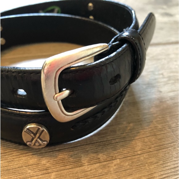 Aquarius golf belt Accessories Aquarius Black Leather Golf Belt With Golf Club Concho G02 34